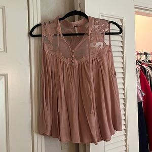 Floral Mesh Free People Tank Top